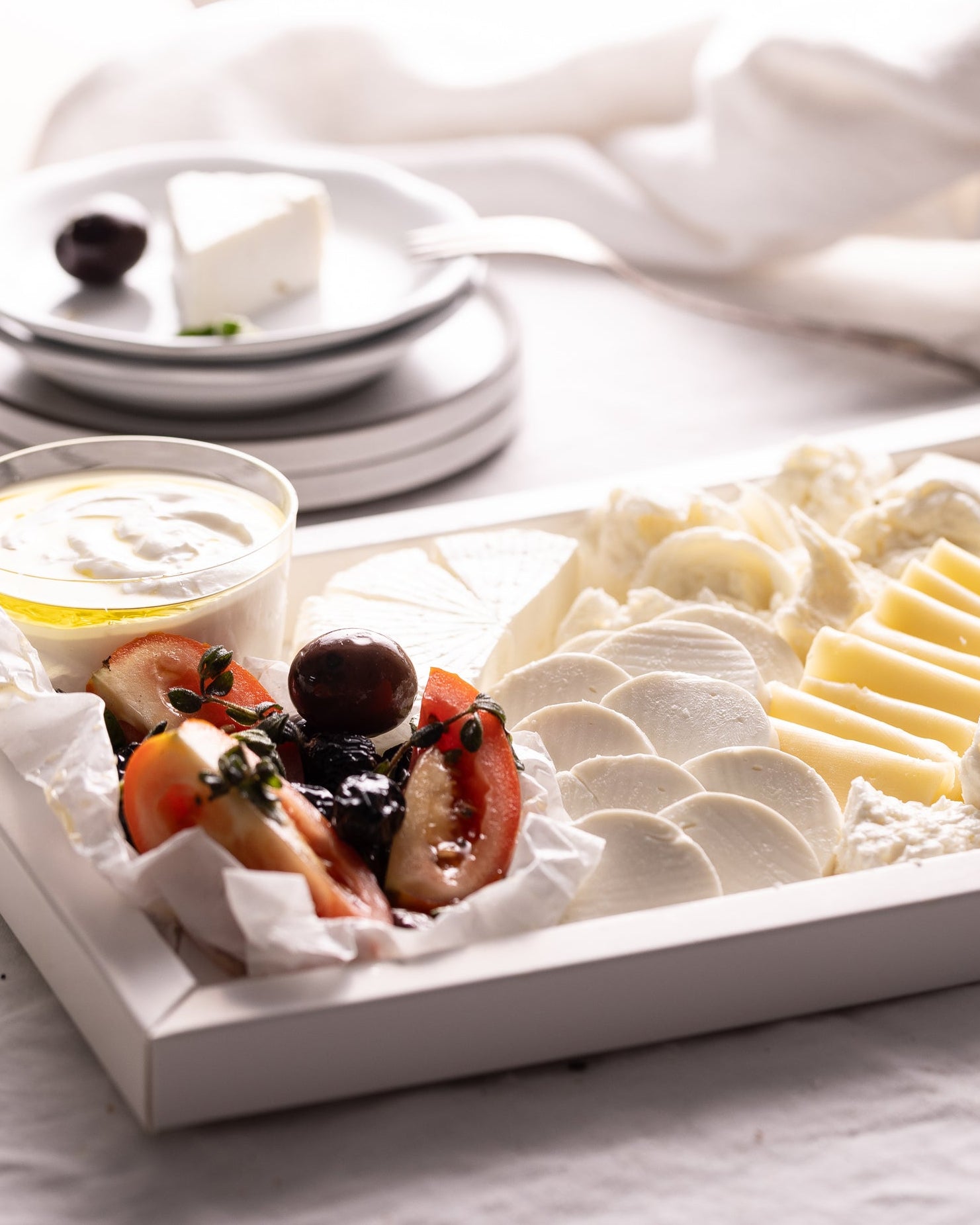 מגש גבינות רכות