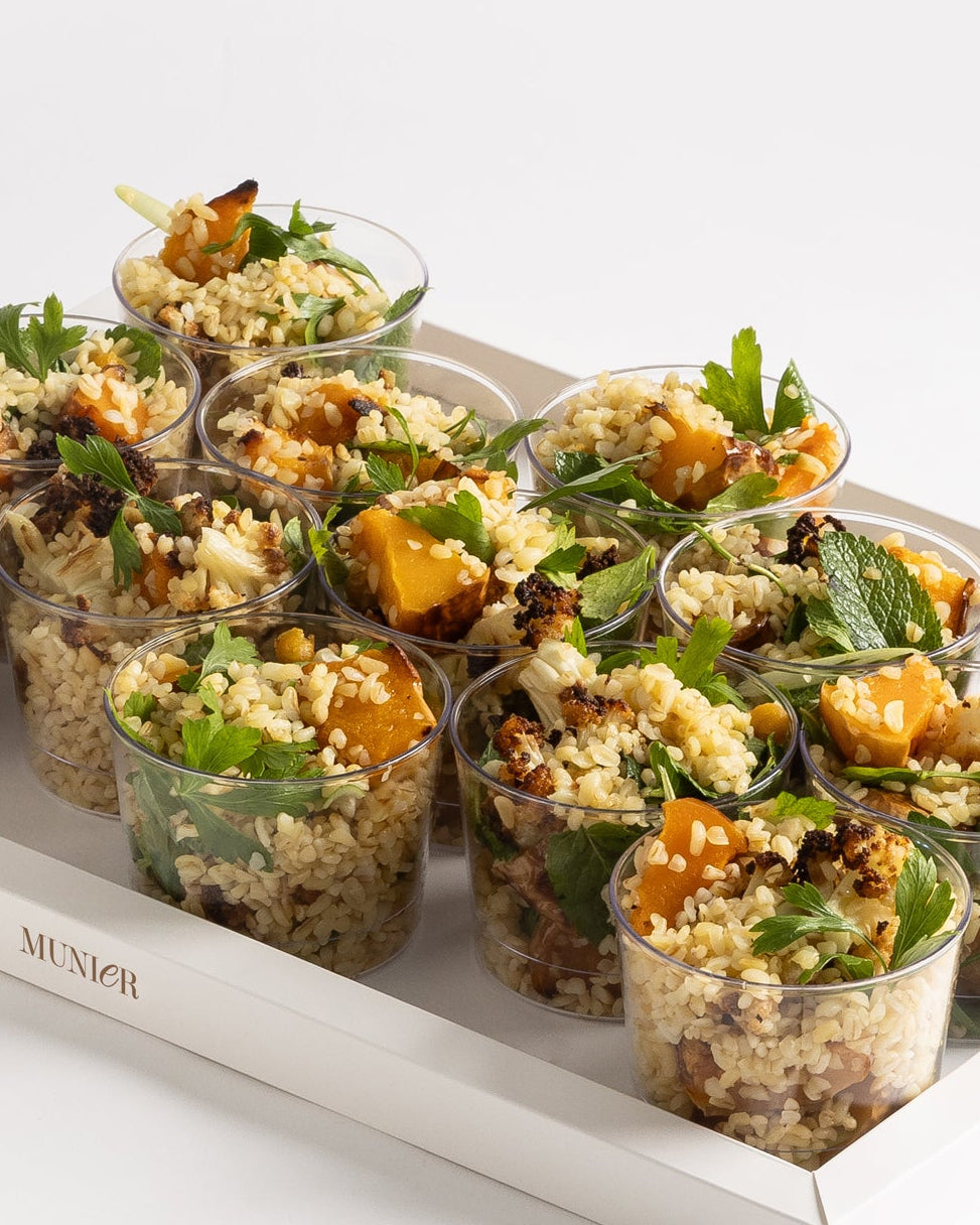 מגש כוסיות סלט פריקי בטטה וכרובית 13 יחידות