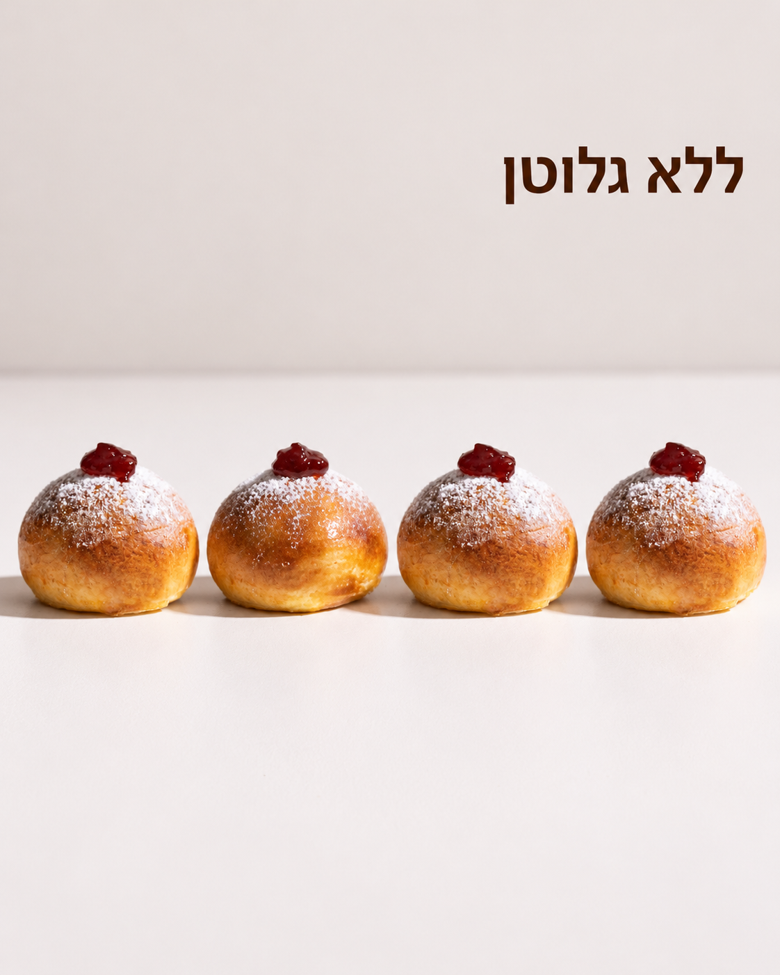 סופגניות תות ללא גלוטן - 4 יחידות