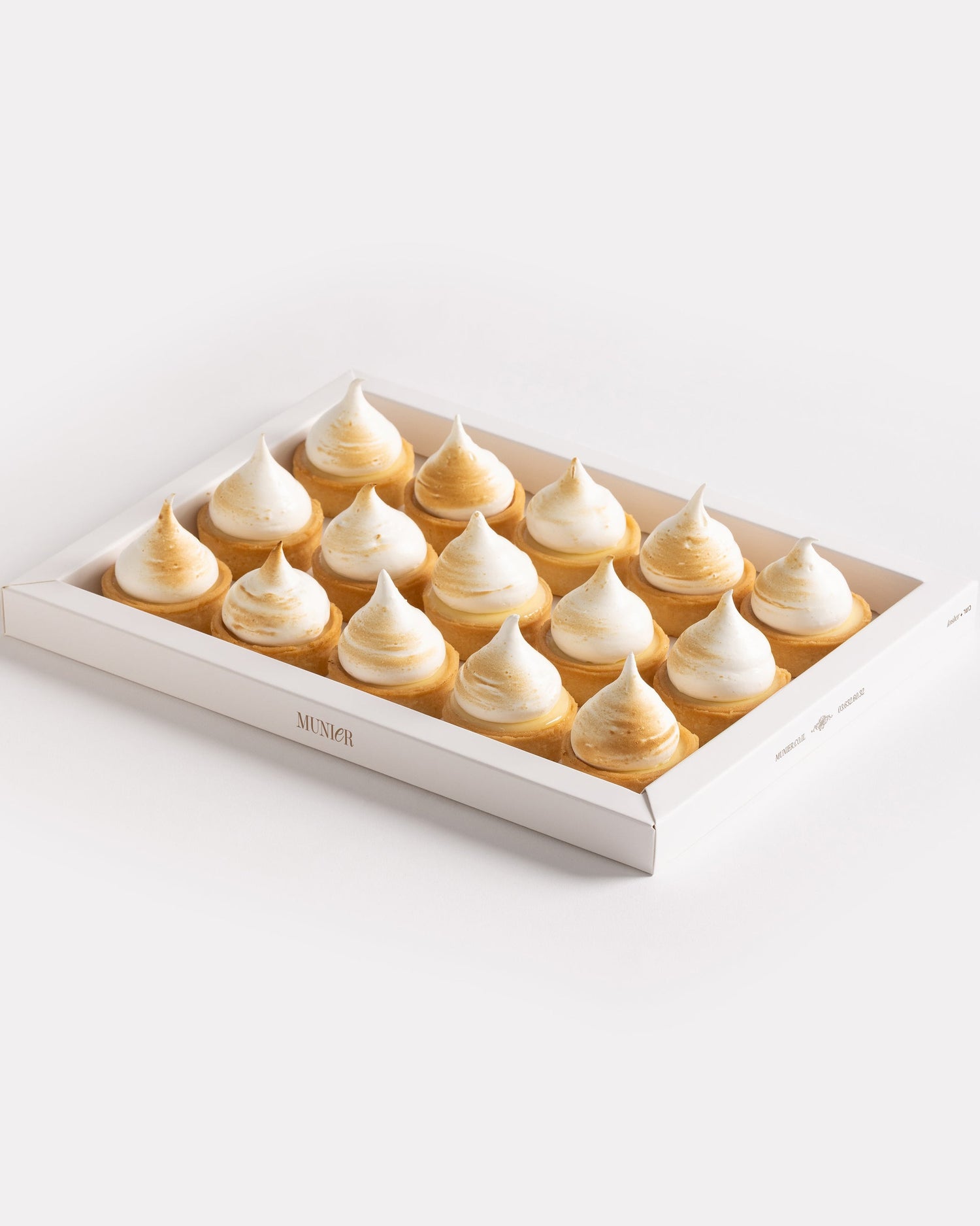 מגש מיני טארטלט לימון ומרנג צרפתי 15 יחידות