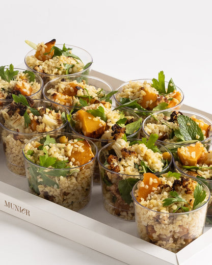 מגש כוסיות סלט פריקי בטטה וכרובית 13 יחידות